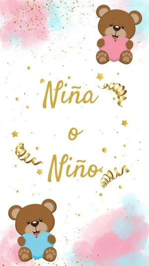 video invitacion digital gender reveal oso