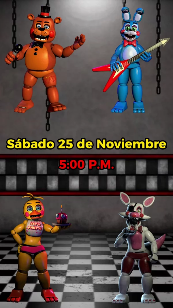 Video invitación cumpleaños Five Nights at Freddy's