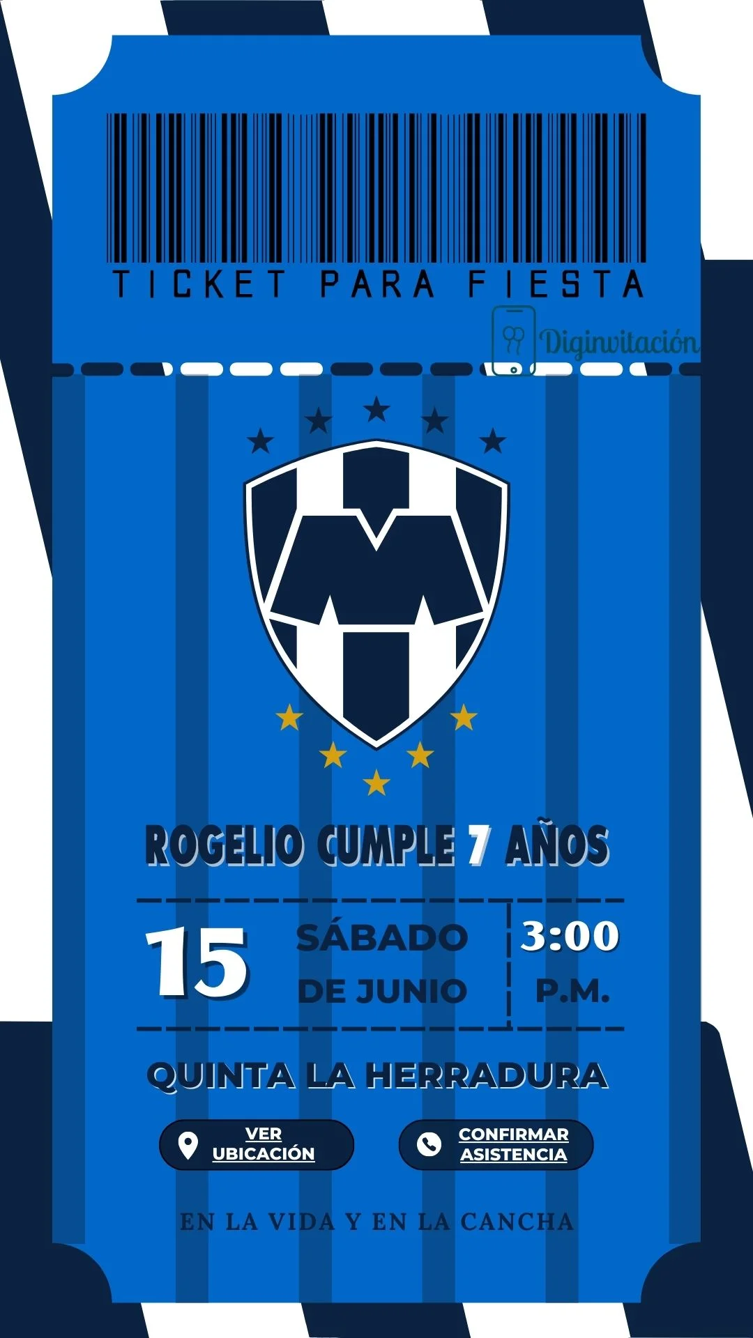 cumpleaños, rayados, azul, blanco, albiazul, futbol